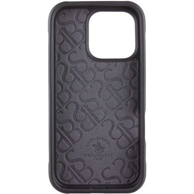 Кожаный чехол Polo Santa Barbara Barton для Apple iPhone 16 Pro Max (6.9") (Black / Red)
