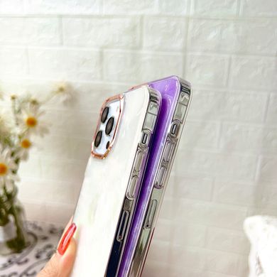 Чехол для iPhone 14 Plus Мраморный Marble case Purple