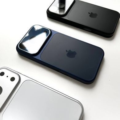 Чехол для Iphone 14 Pro Max Стеклянный матовый ( дизайн 17 серии) + стекло на камеру Syndee AG Glass MagSafe Case Orange