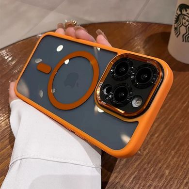 Чехол для iPhone 14 Pro Max Premium acrylic case Затемненная стенка Orange