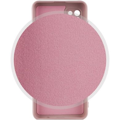 Чехол для Samsung Galaxy A31 Silicone Full camera закрытый низ + защита камеры Розовый / Pink Sand