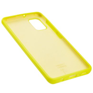 Чехол для Samsung Galaxy A41 (A415) Silicone Full лимонный c закрытым низом и микрофиброю