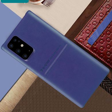 Кожаная накладка G-Case Cardcool Series для Samsung Galaxy S20 Plus (Синий)