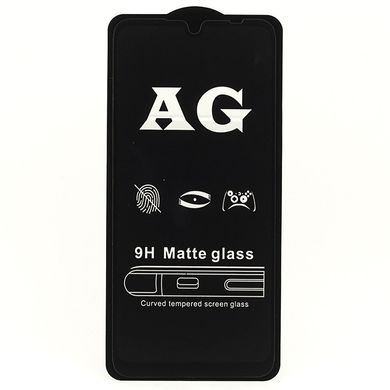 Матове 5D скло для Samsung Galaxy M31 Black Чорне - Повний клей, Черный