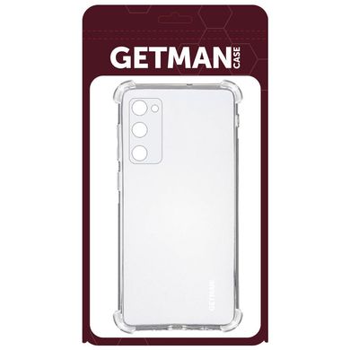 TPU чехол GETMAN Ease logo усиленные углы для Samsung Galaxy S20 FE, Прозрачный