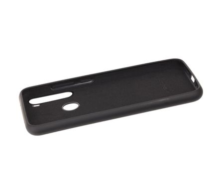Чехол для Xiaomi Redmi Note 8 Silicone Full черный с закрытым низом и микрофиброй
