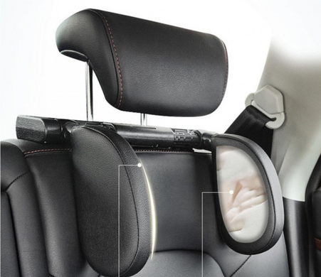 Подушка Автомобильная Регулируемая Спальная Подголовник для сиденья в авто для детей и взрослых, Черный