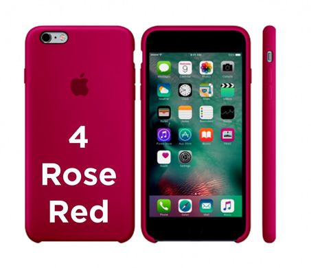 Чохол silicone case for iPhone 6 / 6s Rose Red / бордовий