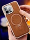 Металлический чехол + замша для iPhone 15 Aluminium Case Suede With Magsafe Stand