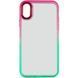 Чехол TPU+PC Fresh sip series для Apple iPhone X / XS (5.8") Салатовый / Розовый