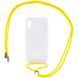 Чохол TPU Crossbody Transparent для Apple iPhone X / XS (5.8 "") Жовтий
