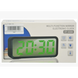 Дзеркальні LED годинник з будильником і термометром DT-6508 Чорні (зелена підсвічування)