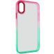 Чехол TPU+PC Fresh sip series для Apple iPhone X / XS (5.8") Салатовый / Розовый