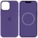 Чехол для Apple Iphone 12 / 12 pro Silicone case Original 1:1 full with Magsafe / Фиолетовый / Amethyst
