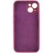 Чохол для Apple iPhone 14 Plus Silicone Full camera закритий низ + захист камери / Бордовий / Plum