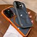 Чохол для iPhone 14 Pro Max Premium acrylic case Затемнена стінка Orange