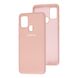 Чохол для Samsung Galaxy A21s (A217) Silicone Full рожевий пісок з закритим низом і мікрофіброю