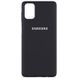Чехол для Samsung Galaxy M51 Silicone Full Черный с закрытым низом и микрофиброй