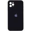 Чехол для Apple iPhone 11 Pro Silicone Full camera / закрытый низ + защита камеры (Черный / Black)