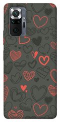 Чехол для Xiaomi Redmi Note 10 Pro Милые сердца паттерн
