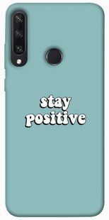 Чехол для Huawei Y6p PandaPrint Stay positive надписи