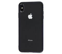 Чехол для iPhone Xs Max Silicone case матовый (TPU) черный