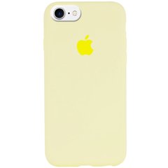Чохол silicone case for iPhone 7/8 з мікрофіброю і закритим низом Жовтий / Mellow Yellow