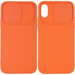 Чехол Camshield Square TPU со шторкой для камеры для Apple iPhone X / XS (5.8"") Оранжевый