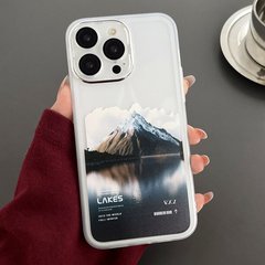 Чехол для iPhone 12 Pro Max Print Nature Case + стекло на камеру Lakes