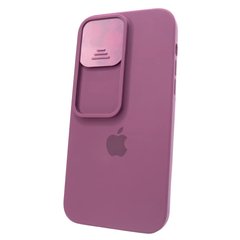Чехол для iPhone 14 Pro Silicone with Logo hide camera + шторка на камеру Violet