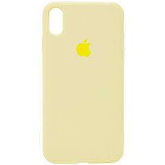 Чохол для Apple iPhone XR (6.1 "") Silicone Case Full з мікрофіброю і закритим низом Жовтий / Mellow Yellow