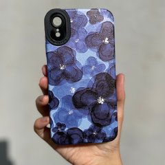 Чохол для iPhone XR Rubbed Print Silicone Blue flowers