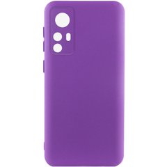 Чехол для Xiaomi 12T / 12T Pro Silicone Full camera закрытый низ + защита камеры Фиолетовый / Purple