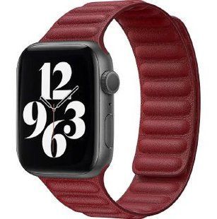 Ремінець Leather Link для Apple Watch 42/44/45 mm Red