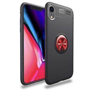TPU чохол Deen ColorRing під магнітний тримач (opp) для Apple iPhone XR (6.1 "") Чорний / Червоний