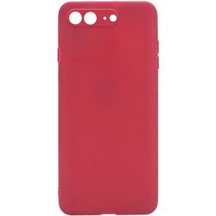 Силиконовый чехол Candy Full Camera для Apple iPhone 7 plus / 8 plus (5.5"") Красный / Camellia