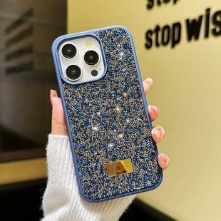 Чохол для iPhone 14 Pro Max Swarovski зі стразами Blue