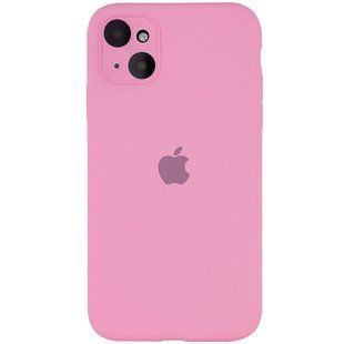Чохол для Apple iPhone 13 Silicone Full camera закритий низ + захист камери / Рожевий / Light pink