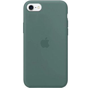 Чехол Silicone Case Full Protective (AA) для Apple iPhone SE (2020) (Зеленый / Pine green)
