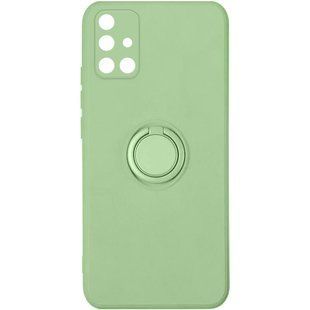 Чехол TPU Candy Ring Full Camera для Samsung Galaxy A71 (Мятный / Mint)