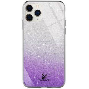TPU+Glass чехол Swarovski для Apple iPhone 11 Pro Max (6.5") (Фиолетовый)