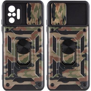 Удароміцний чохол Camshield Serge Ring Camo для Xiaomi Redmi Note 10 Pro / 10 Pro Max Коричневий / Army Brown