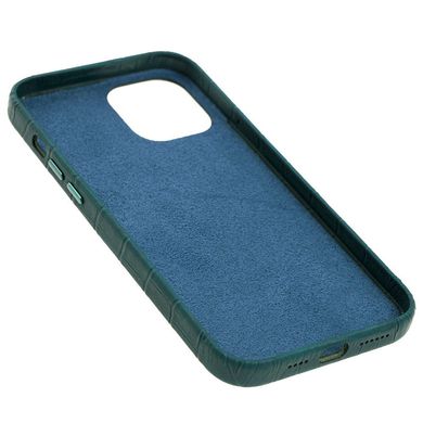 Шкіряний чохол Croco Leather для Apple iPhone 12 Pro / 12 (6.1 "") Green