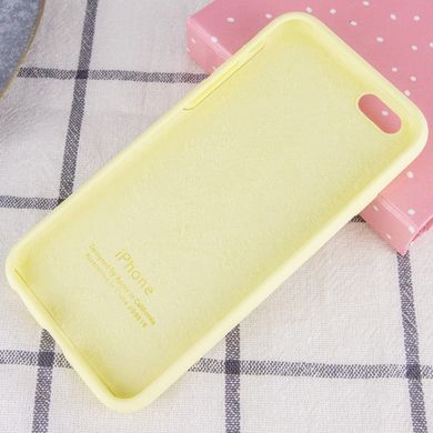 Чехол silicone case for iPhone 7/8 с микрофиброй и закрытым низом Желтый / Mellow Yellow