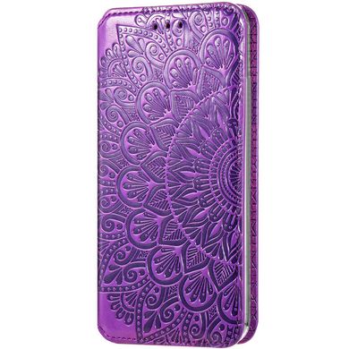 Кожаный чехол книжка GETMAN Mandala (PU) для Samsung Galaxy M51 (Фиолетовый)