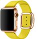 Ремешок для Apple Watch 42/44/45 mm Modern Buckle Leather Yellow/Gold