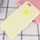 Чохол silicone case for iPhone 7/8 з мікрофіброю і закритим низом Жовтий / Mellow Yellow