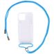 Чохол TPU Crossbody Transparent для Apple iPhone 12 Pro Max (6.7 "") Блакитний (Ремінець через плече)