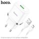 Адаптер сетевой HOCO Micro USB cable Special FCP, AFC N3 |1USB, 18W/3A, QC3.0| (Safety Certified) white