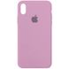 Чехол silicone case for iPhone XS Max с микрофиброй и закрытым низом Lilac Pride